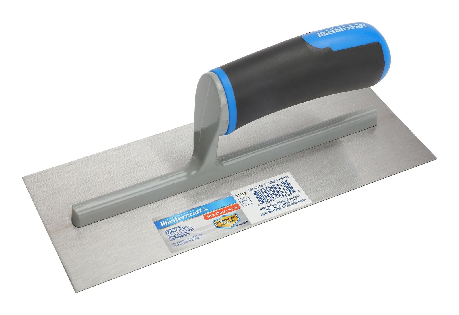 Ergonomic Steel Cement Trowel For Masonry & Concrete Work, 4 x 10-in I9P8 - product image 1