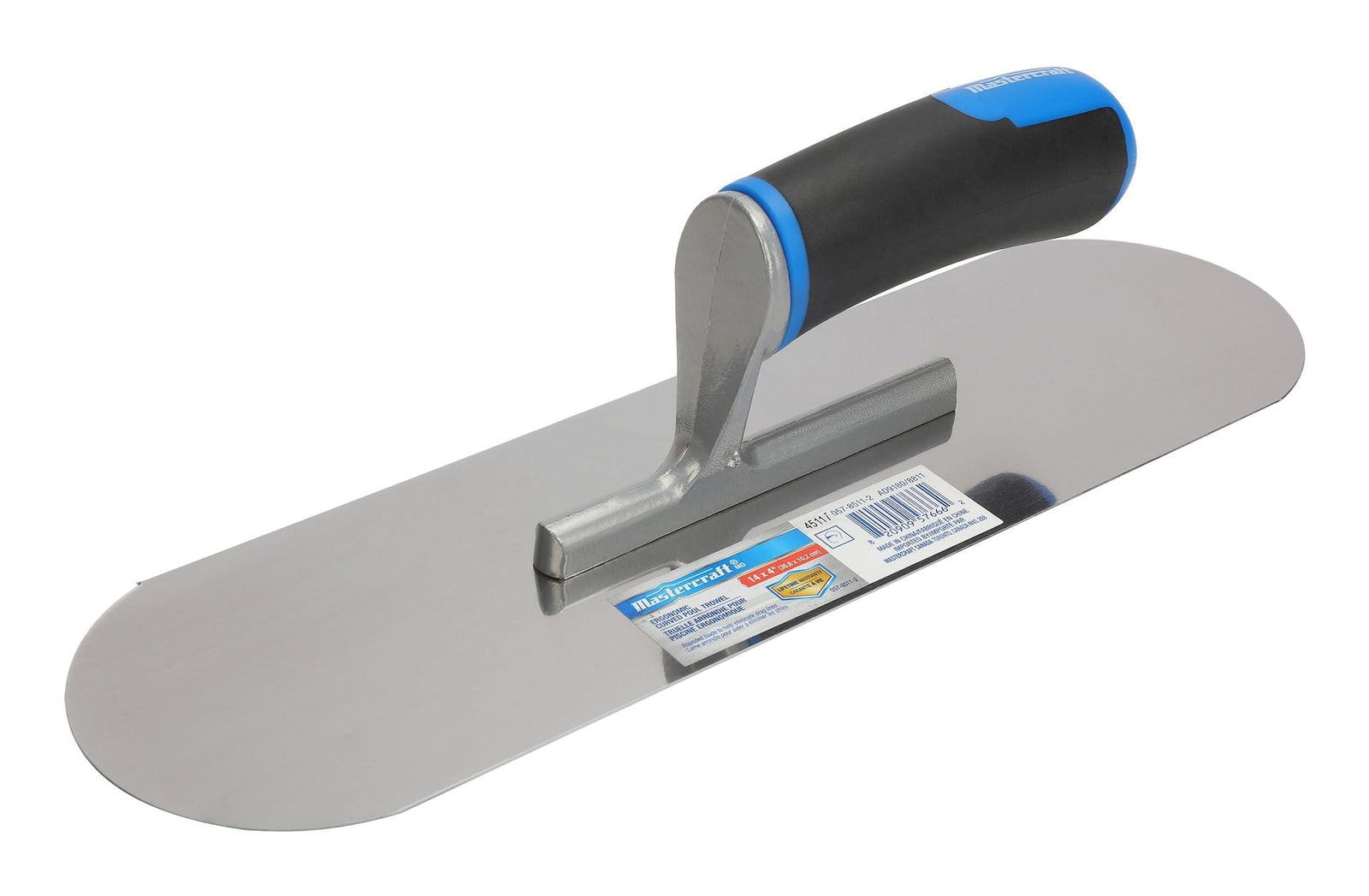 Steel Curved Pool Trowel with Comfort Grip For Masonry & Concrete Work, 4 x 14-in A7G9 - product image 1