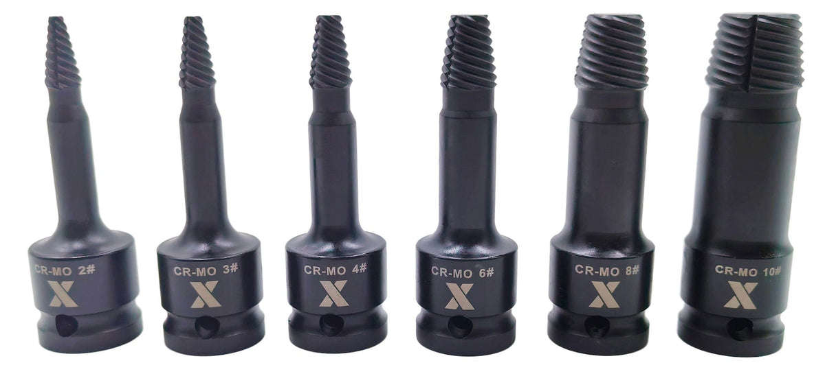 6 Piece 1/2" Drive Impact Screw Extractor Rail G0G3 - product image 4
