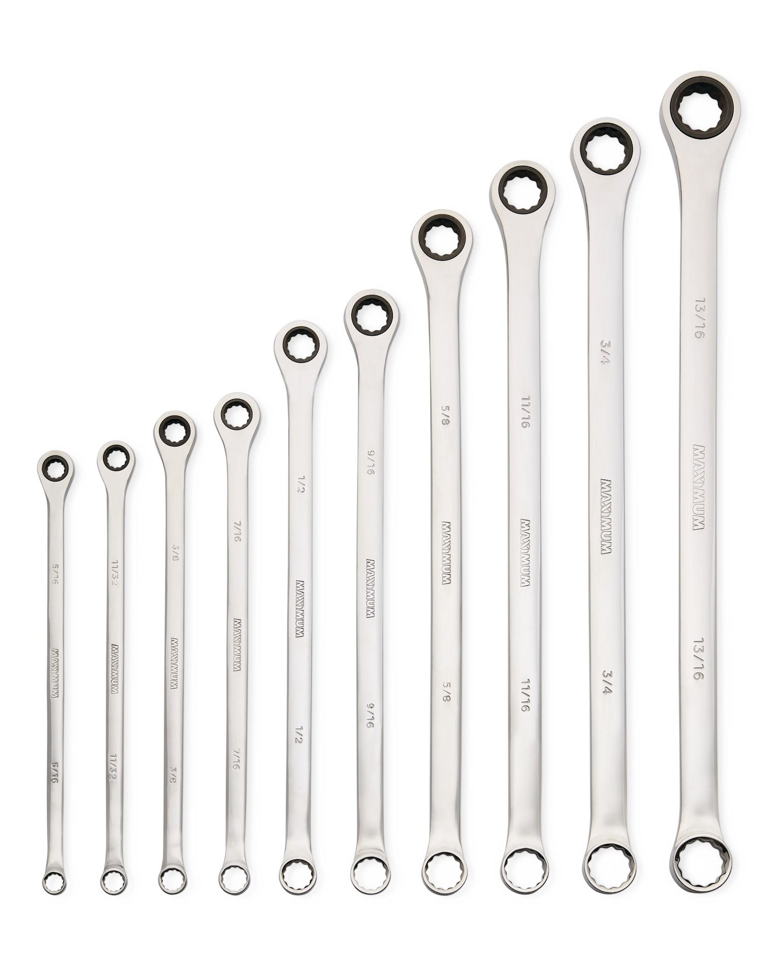 Extra-Long Double Box-End Ratcheting Wrench Set, SAE, 10-pk Z7T0 - product image 4