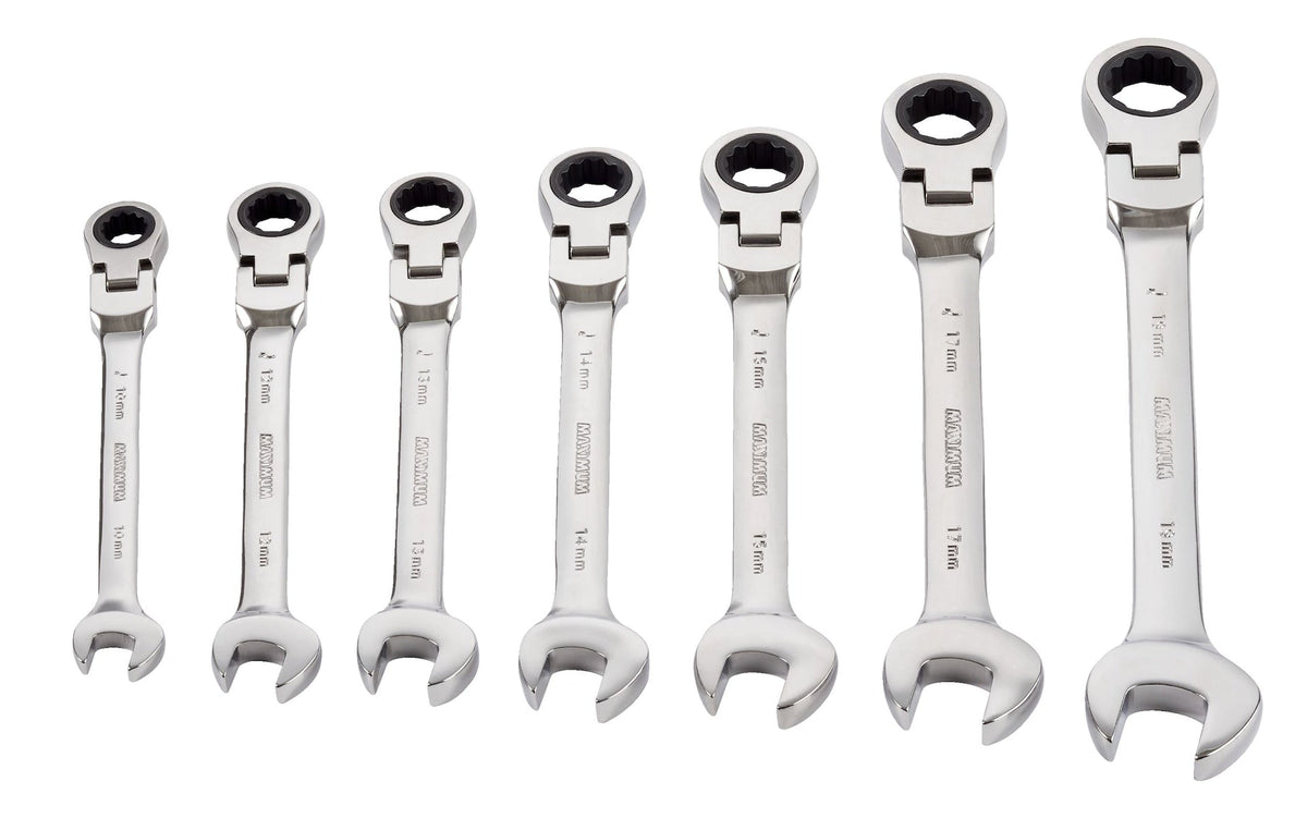 Flexhead Ratcheting Wrench Set, Alloy Steel, Metric, 7-pc Q9G9 - product image 2