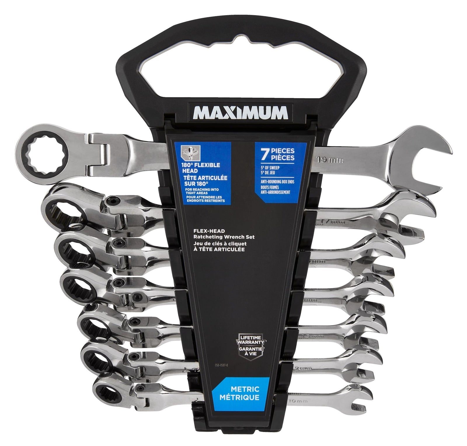 Flexhead Ratcheting Wrench Set, Alloy Steel, Metric, 7-pc Q9G9 - product image 3