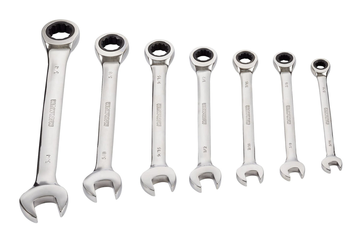 Ratcheting Wrench Set, SAE, Nickel-Chrome Plating, 7-pc S1A6 - product image 1