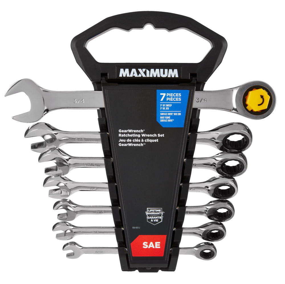 Ratcheting Wrench Set, SAE, Nickel-Chrome Plating, 7-pc S1A6 - product image 3