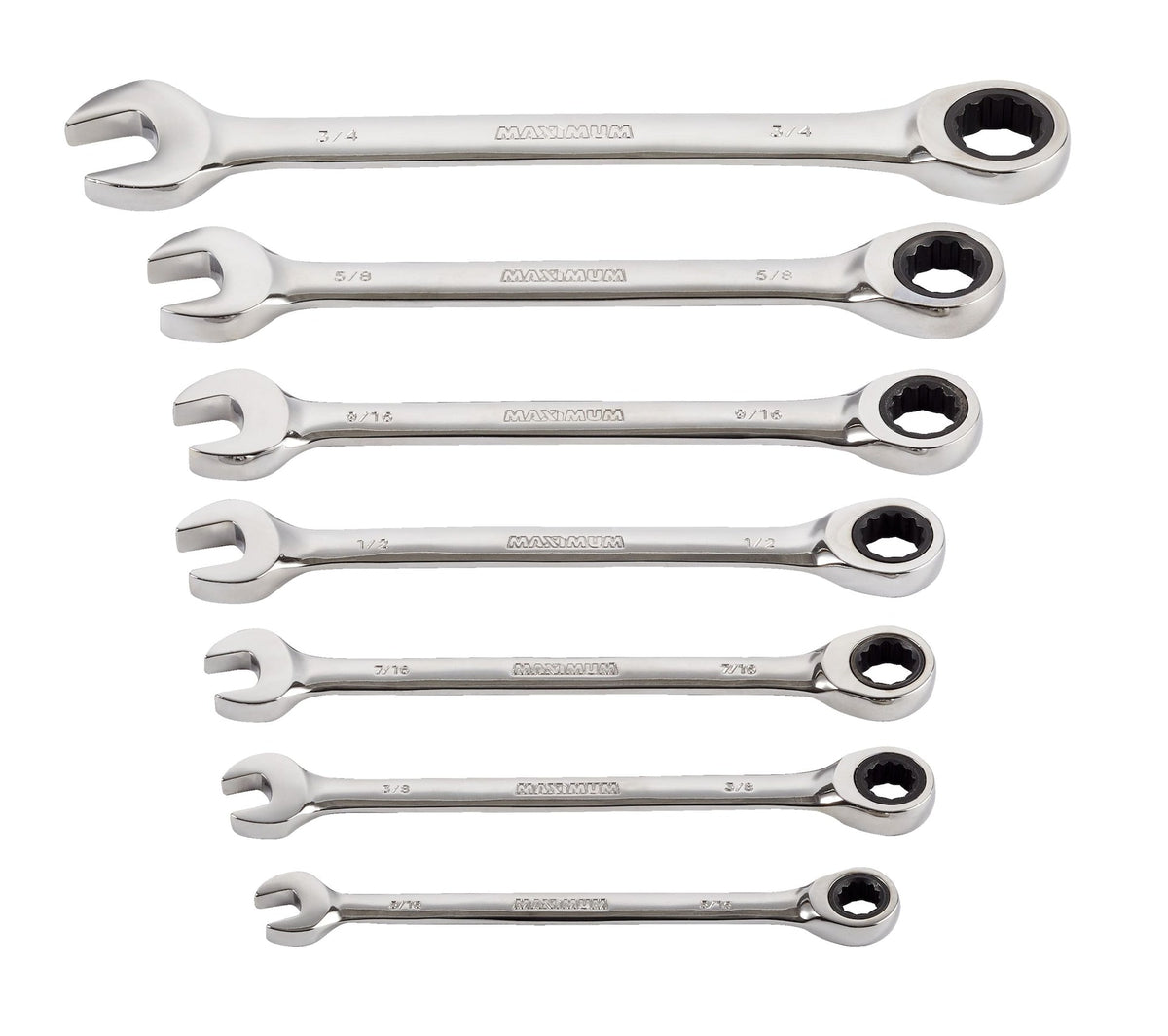 Ratcheting Wrench Set, SAE, Nickel-Chrome Plating, 7-pc S1A6 - product image 4