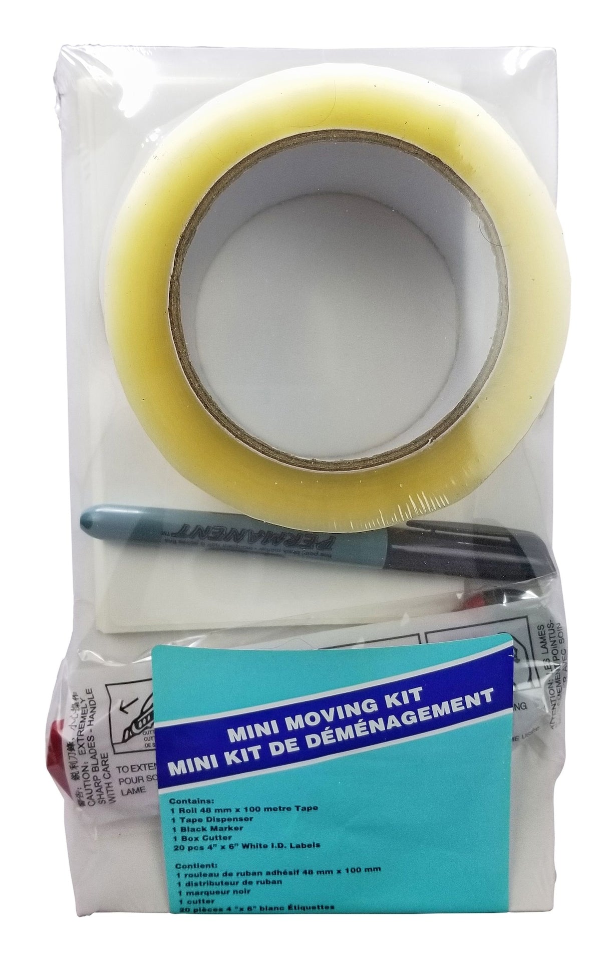 Mini Moving Kit with Box Cutter, Marker, Clear Packing Tape, Tape Gun & Box ID Labels A0Y5 - product image 2