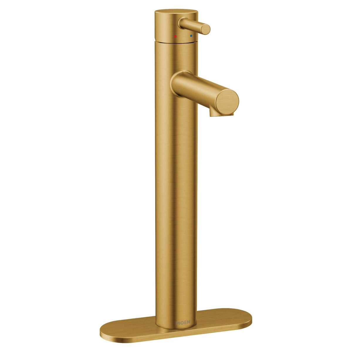 Align Single Handle High Arc Vessel Single Hole Bathroom Sink Faucet, WaterSense Certified, Brushed Gold V0O5 - product image 2