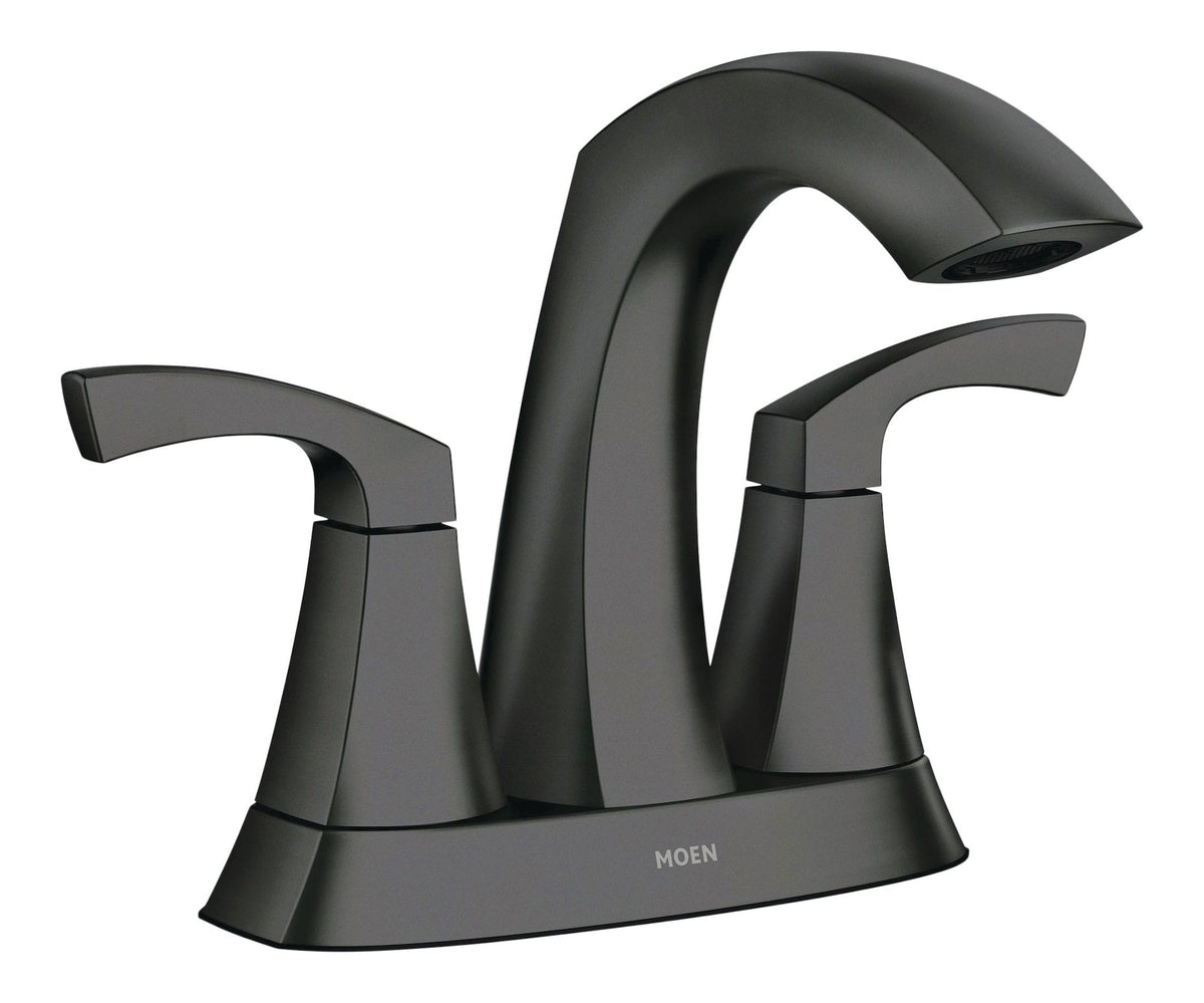 Lindor Double Handle Bathroom Faucet, Meets EPA WaterSense Criteria, Matte Black E3O2 - product image 1