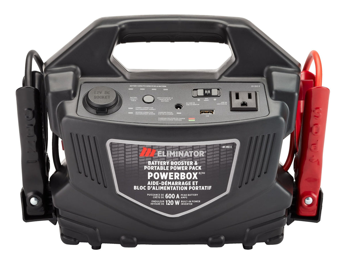 Eliminator PowerBox Portable Power Pack & Battery Booster/Jump Starter, 600 Peak Amps, 120W X4T8 - product image 1