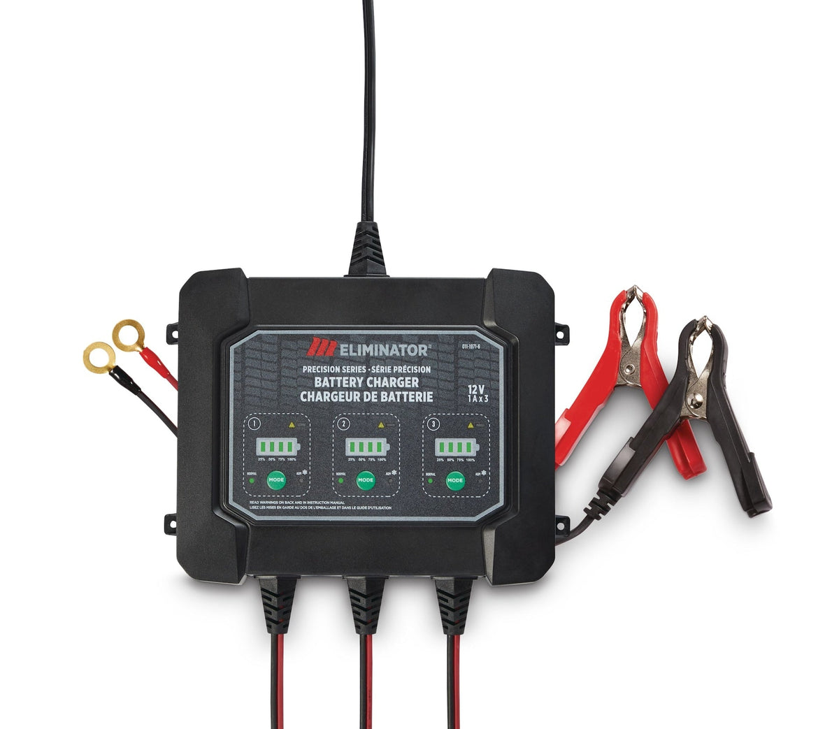 Eliminator Precision Series 3-Bank Smart Battery Charger/Maintainer, 3X1-Amp, 12V B4K7 - product image 1
