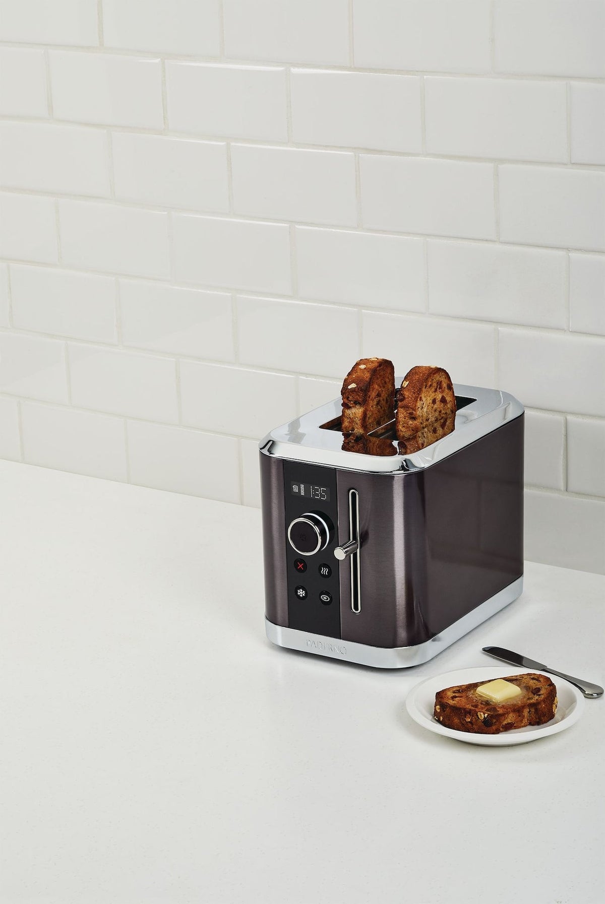 Even Heat Wide Slots Toaster with 9 Settings, Black Stainless Steel, 2-Slices S1E4 - product image 8