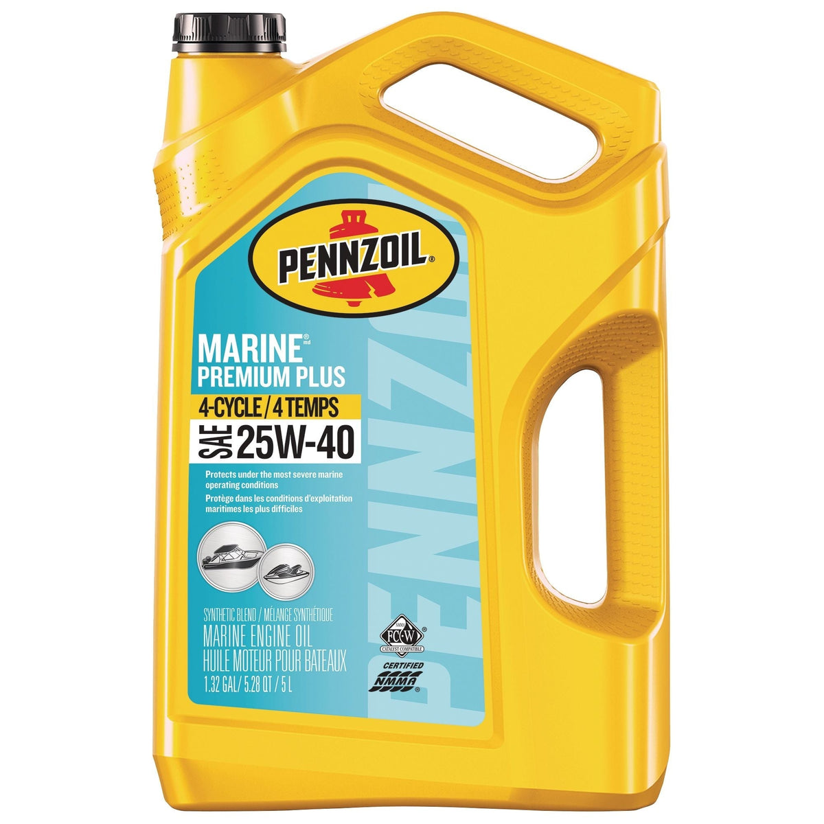 Marine Premium Plus 25W-40 4-Cycle Engine Oil, 5-L L9L1 - product image 1