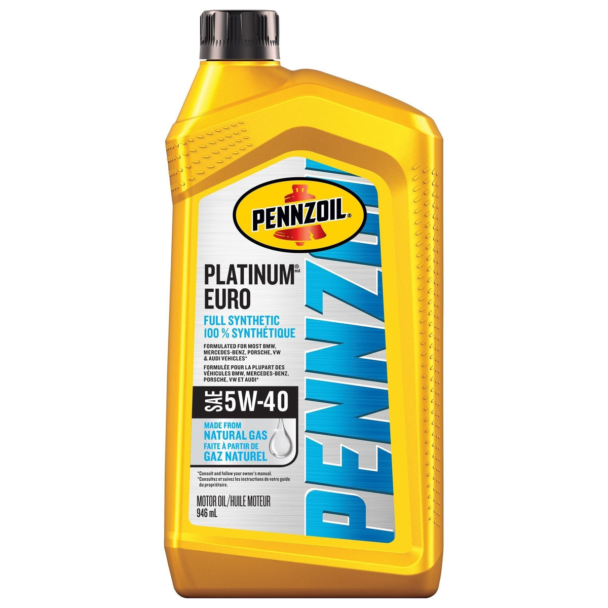 Platinum Euro 5W40 Synthetic Engine/Motor Oil, 946-mL V9K9 - product image 1