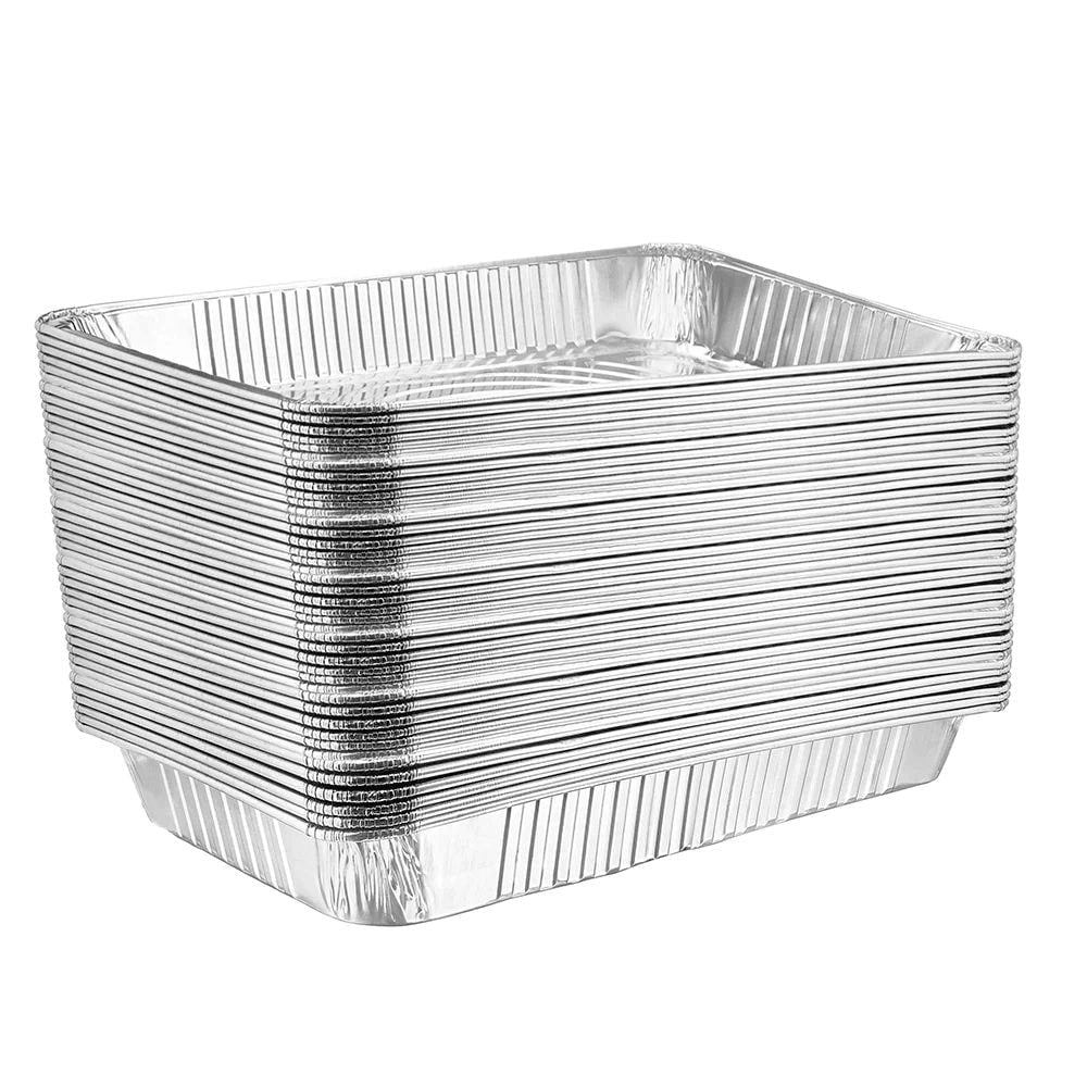 Foil Reusable Full Size Steam Baking Pan, Silver, 12-in, for Baking/Cooking/Steaming U2R3 - product image 1