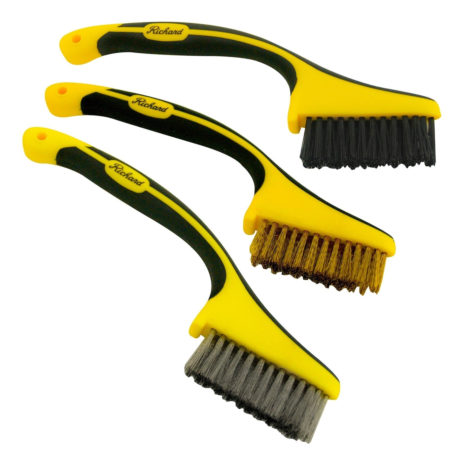 Multi-Surface Mini Metal Wire Bristle Brush Set, Removes Paint/Dirt/Rust, 3-pc B0A5 - product image 1