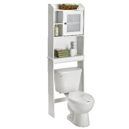 Caraway 1-Door Over-The-Toilet Spacesaver Bathroom Storage Shelf/Cabinet, Soft White G1M7 - product image 1