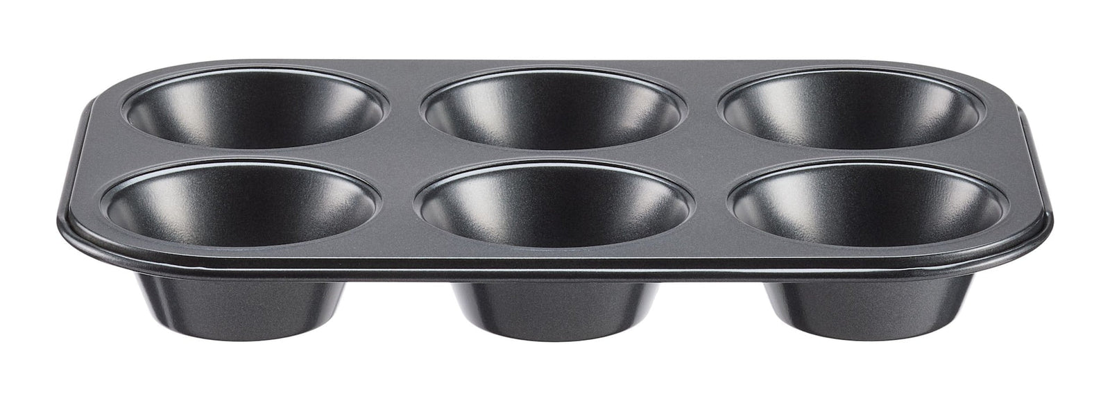 Dark Grey Non-Stick Carbon Steel Muffin Pan, 6-Cup O0W6 - product image 1