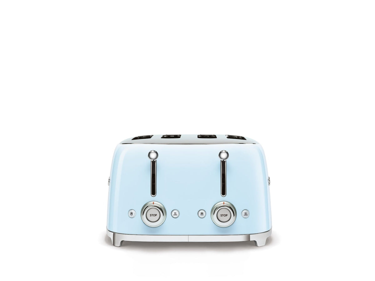 50s Retro Style Wide Slot Pop-up Toaster, 4-Slice, Pastel Blue O3V2 - product image 2