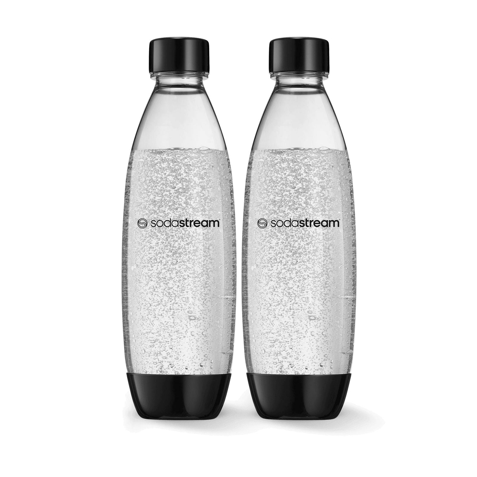 Slim Carbonating Bottle, Dishwasher Safe, BPA-Free, Black, 1-L, 2-pk V3O0 - product image 1