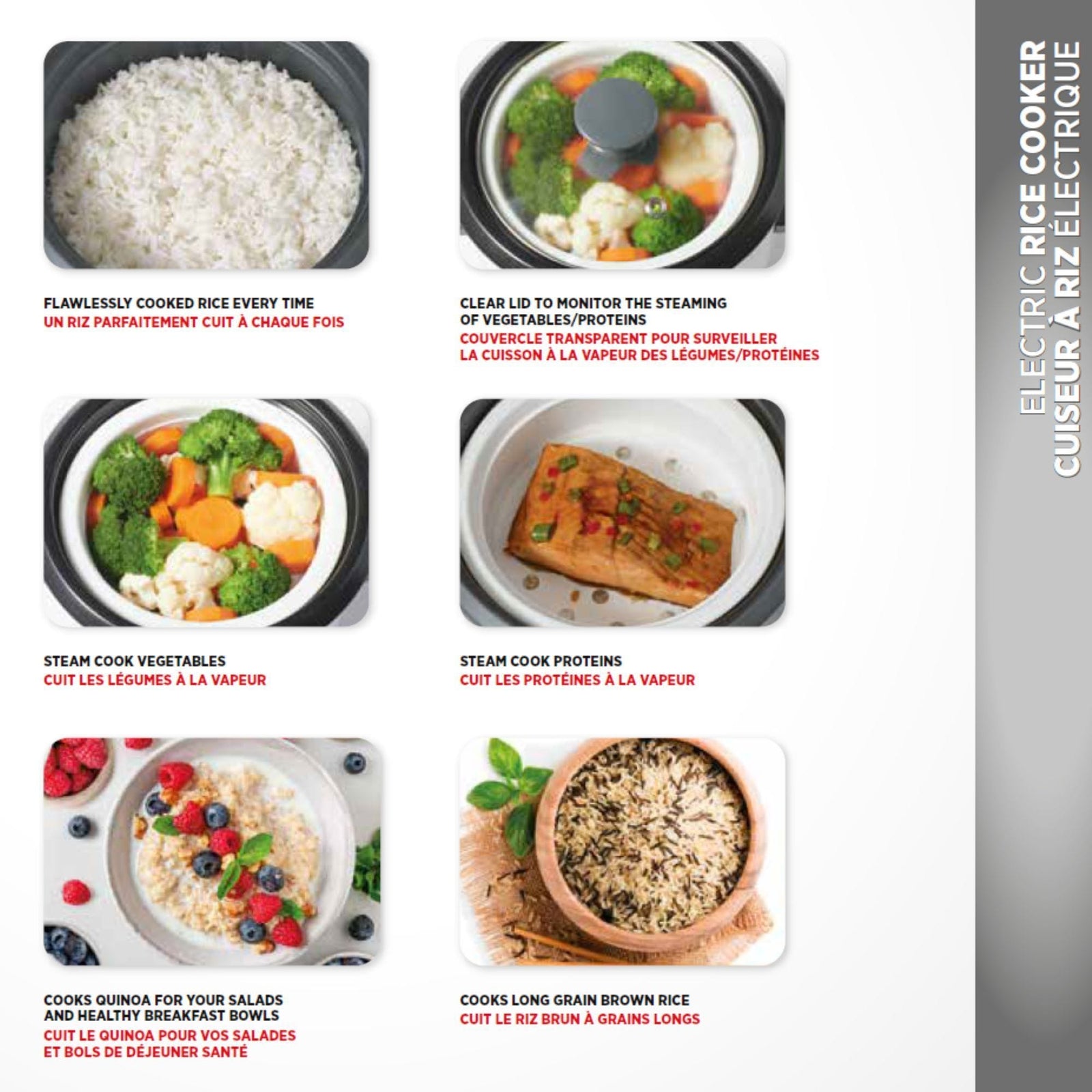 300W 6-Cup White Rice Cooker with Steam Basket C1C5 - product image 7