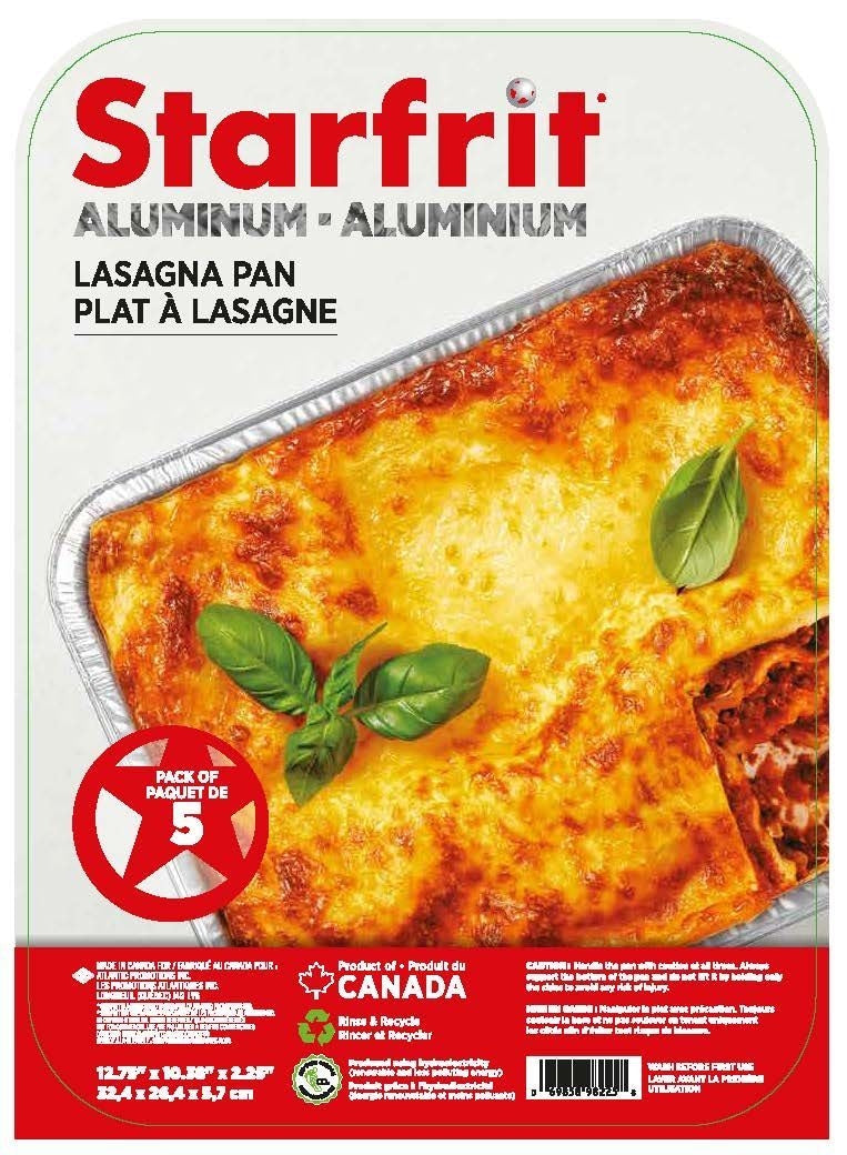 Disposable Freezer Safe Aluminum Lasagna Pan, 5-pk K4V3 - product image 2