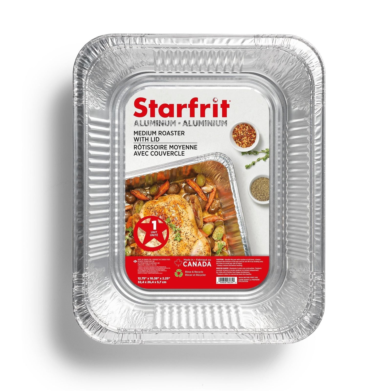 Medium Disposable Aluminum Rack Roaster with Board Lid G4Q9 - product image 1