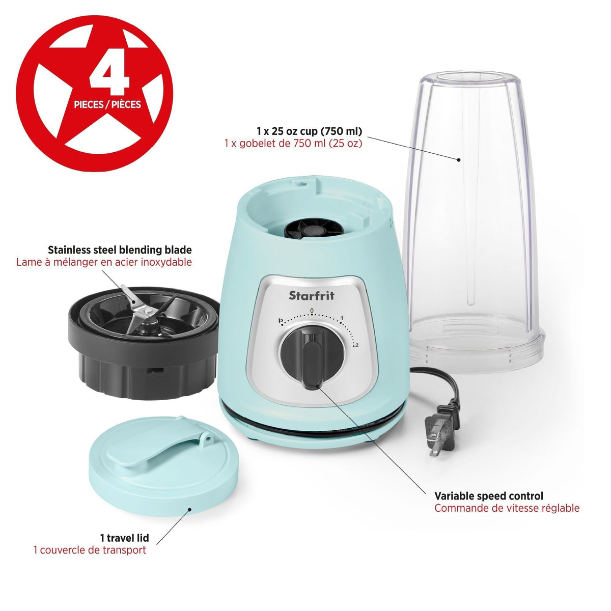 Personal Blender with Locking Lid, Light Blue K2P5 - product image 2