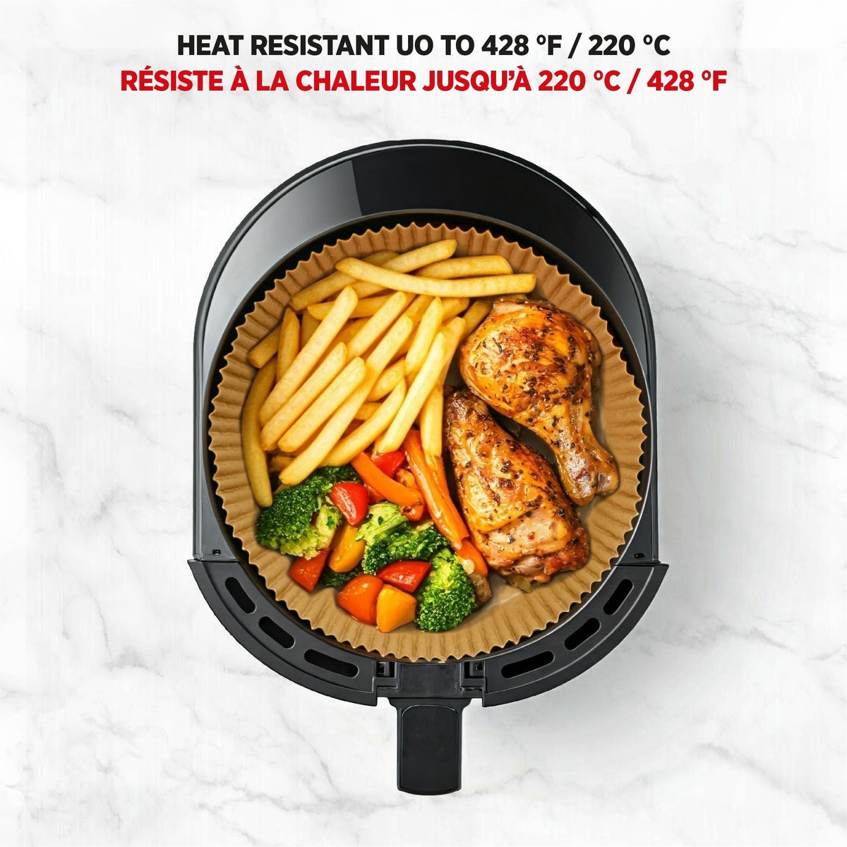Round Non-Stick Parchment Paper Air Fryer Liner, 50-pk B5T8 - product image 5