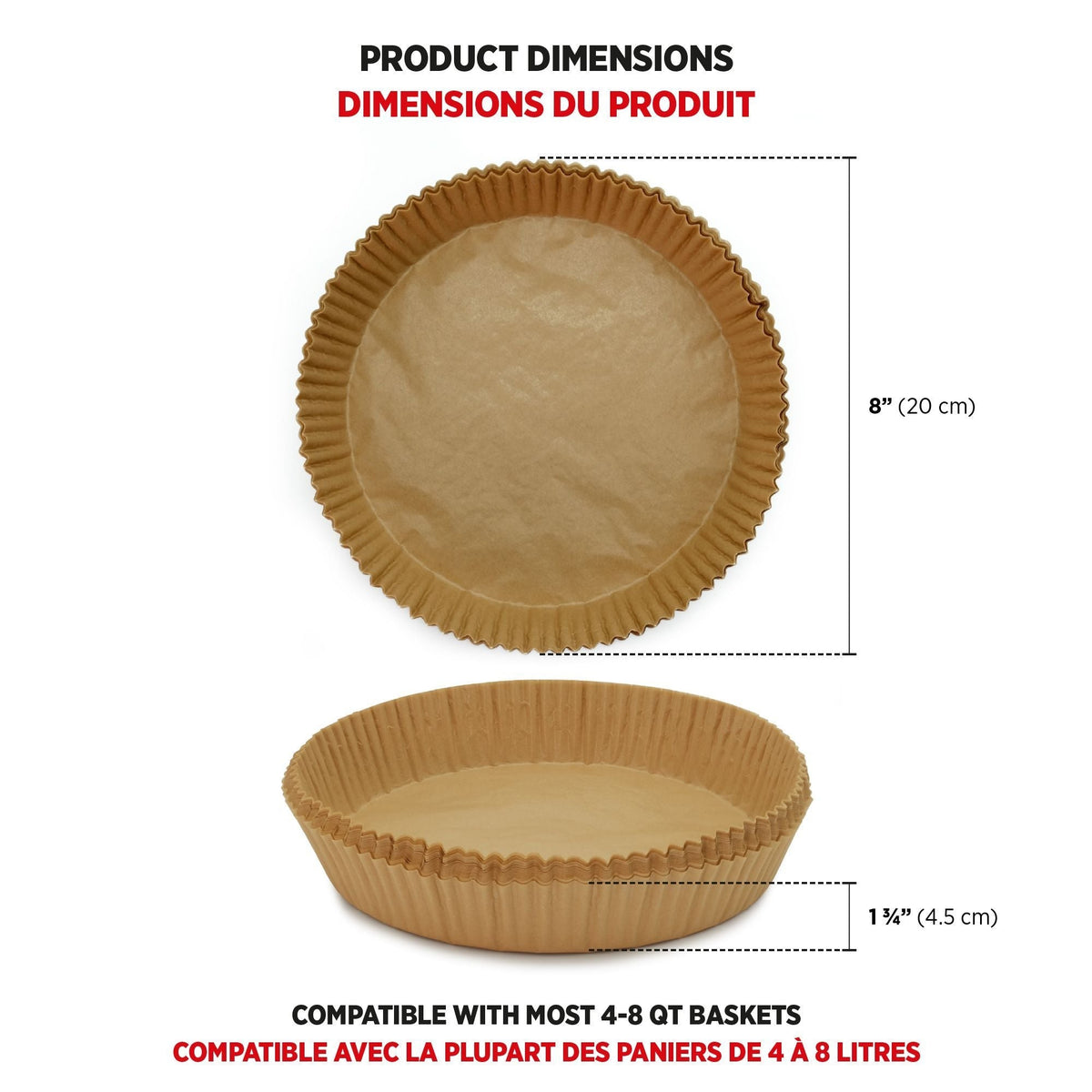 Round Non-Stick Parchment Paper Air Fryer Liner, 50-pk B5T8 - product image 6