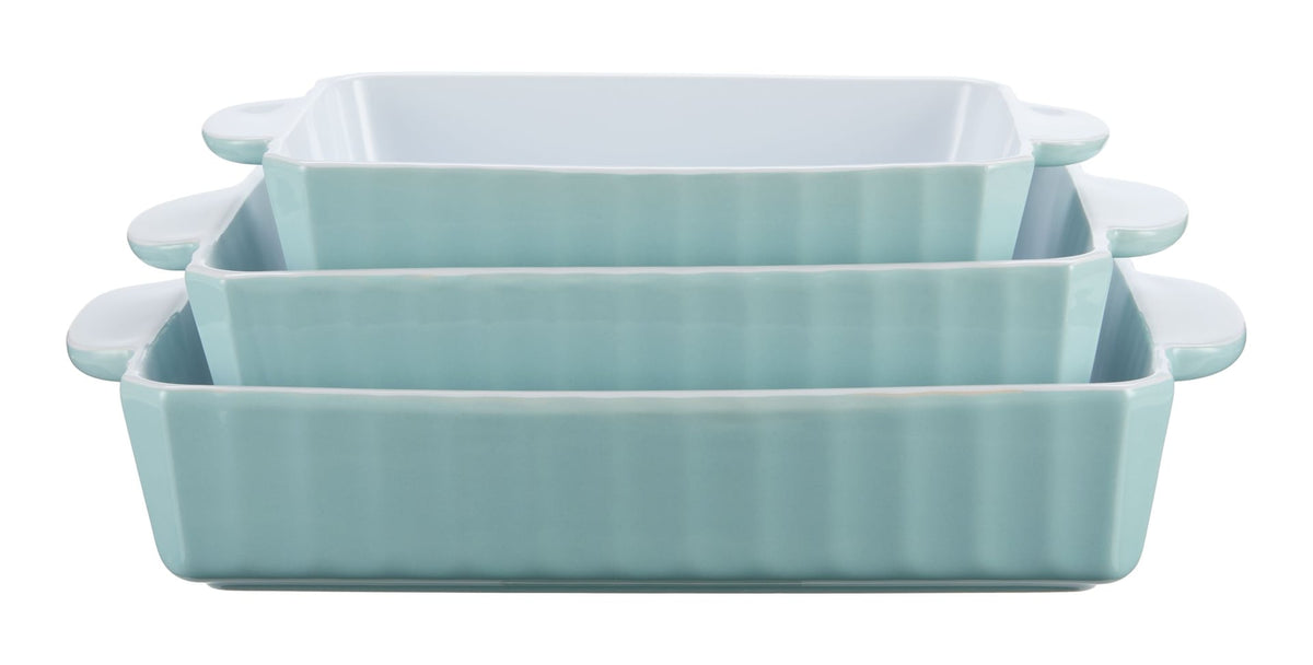 Rectangular White/Blue Bake Set, 3-pc G5L4 - product image 1