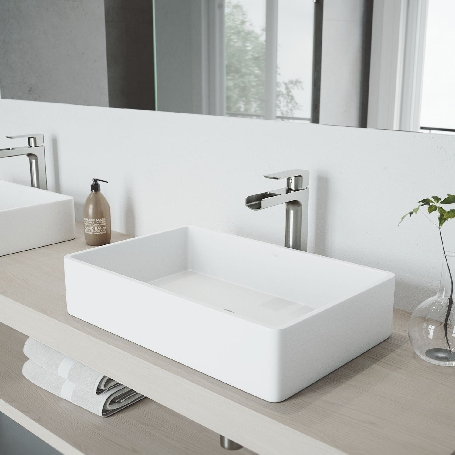 Amada 11-in Brushed Nickel Vessel Bathroom Faucet H1Q3 - product image 8