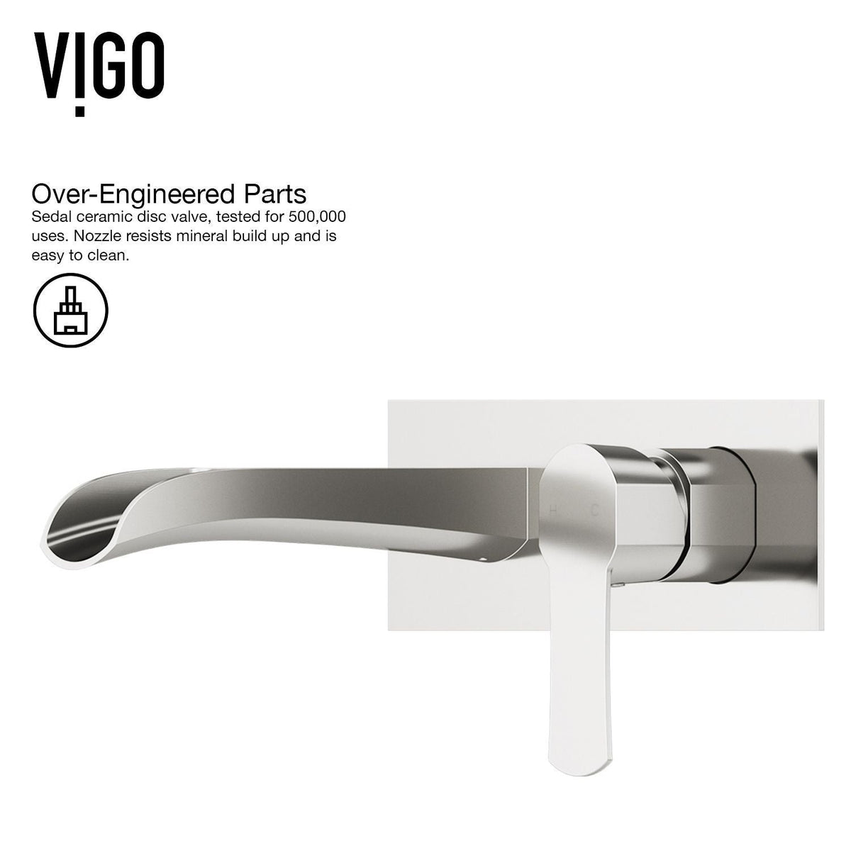 Cornelius Wall Mount Single Handle Bathroom Sink Faucet, WaterSense Certified, Brushed Nickel K0T1 - product image 3