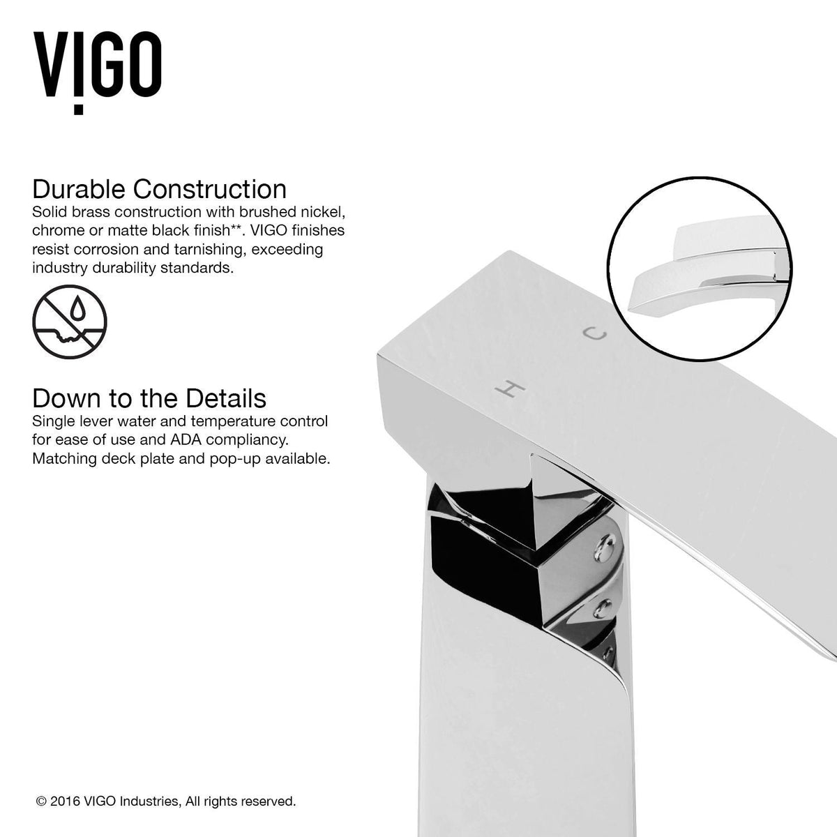 Duris Single Handle Single Hole Bathroom Sink Faucet, WaterSense Certified, Chrome O7M1 - product image 4