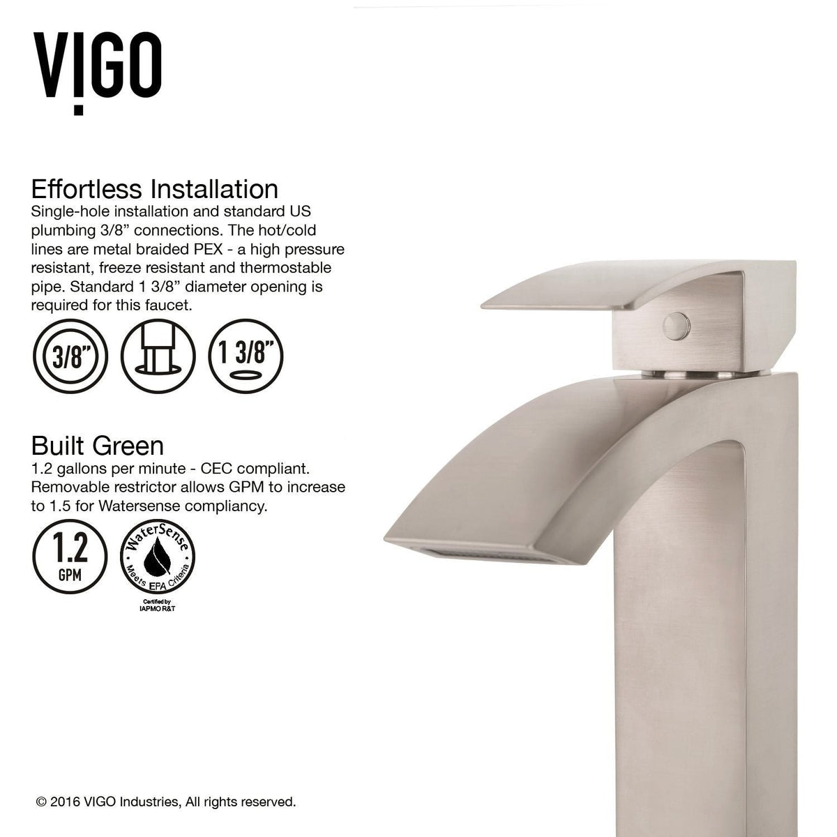 Duris Vessel Single Handle Vessel Sink Bathroom Faucet with Deck Plate, Brushed Nickel D8N6 - product image 3