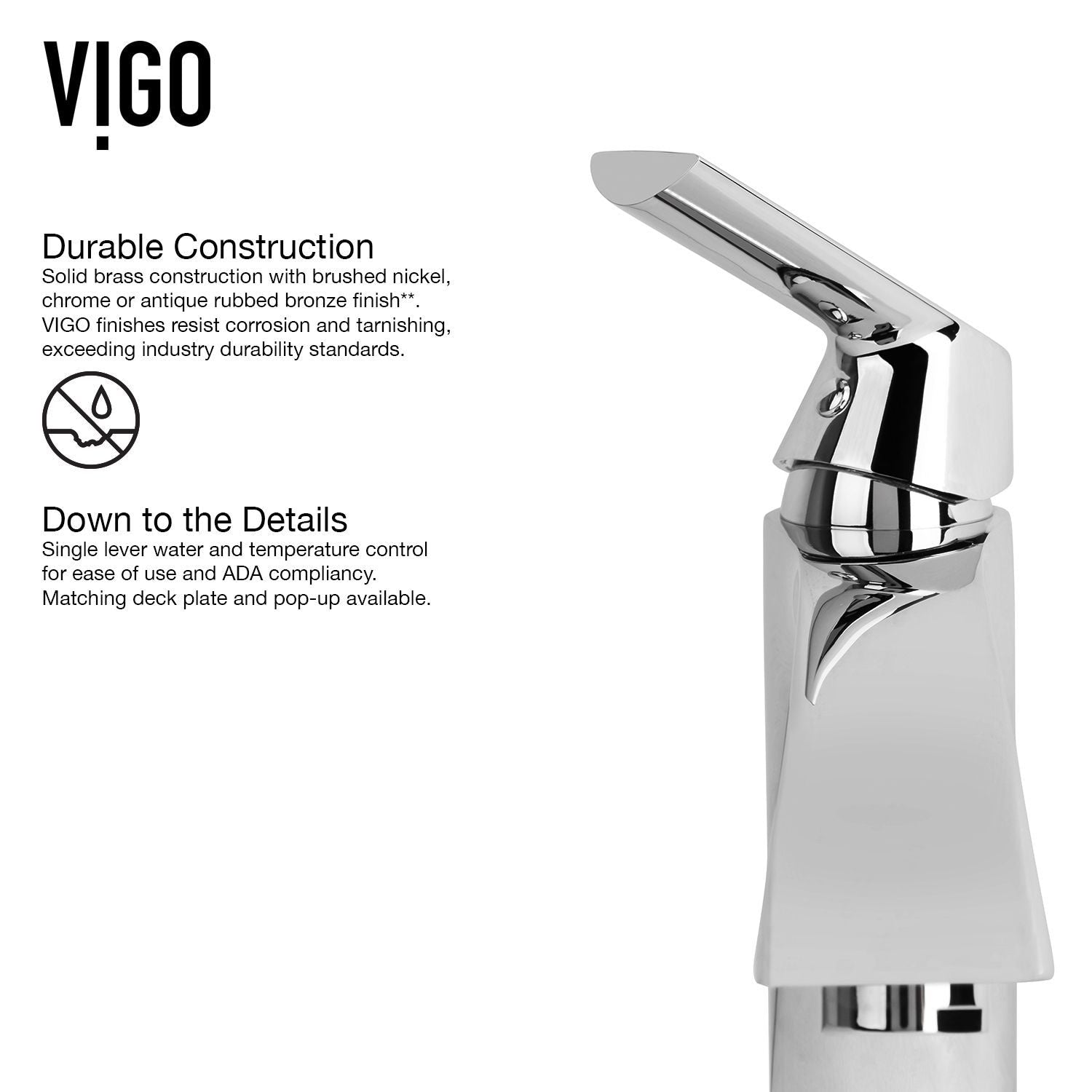 Linus Single Handle Vessel Sink Bathroom Faucet, Chrome L3Z4 - product image 6