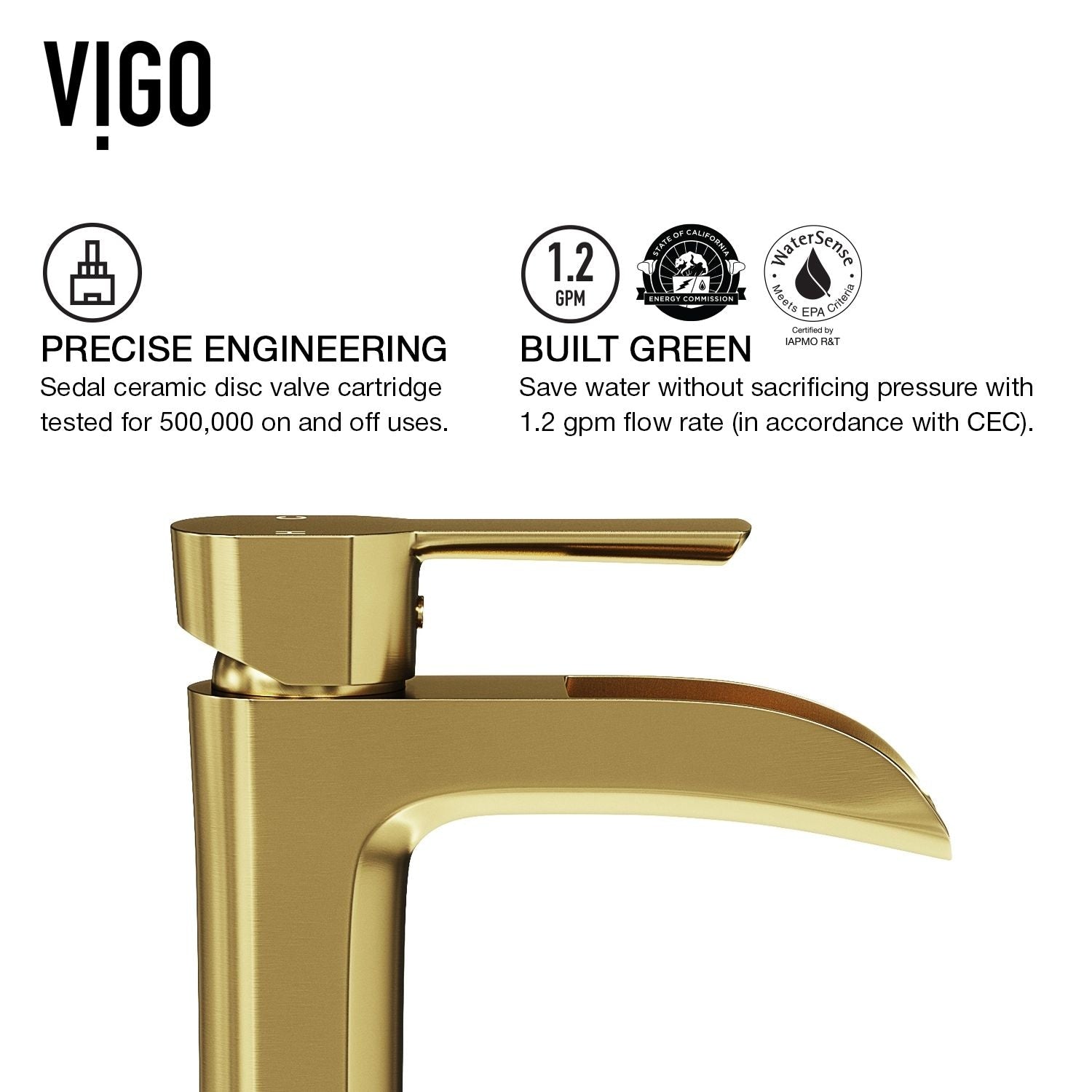 Niko Single Handle Single-Hole Bathroom Vessel Faucet in Matte Brushed Gold Q5C3 - product image 4