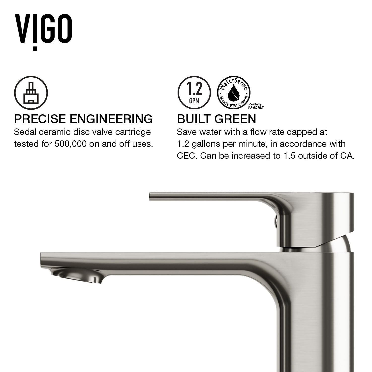 Norfolk Single Handle Vessel Bathroom Sink Faucet, WaterSense Certified, Brushed Nickel P3C7 - product image 4