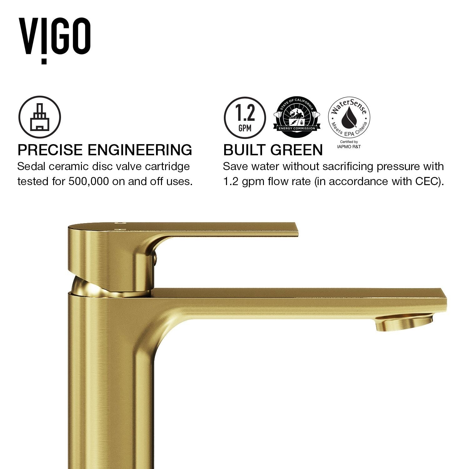 Norfolk Single Handle Vessel Single Hole Bathroom Sink Faucet, Matte Gold Q6Q3 - product image 5