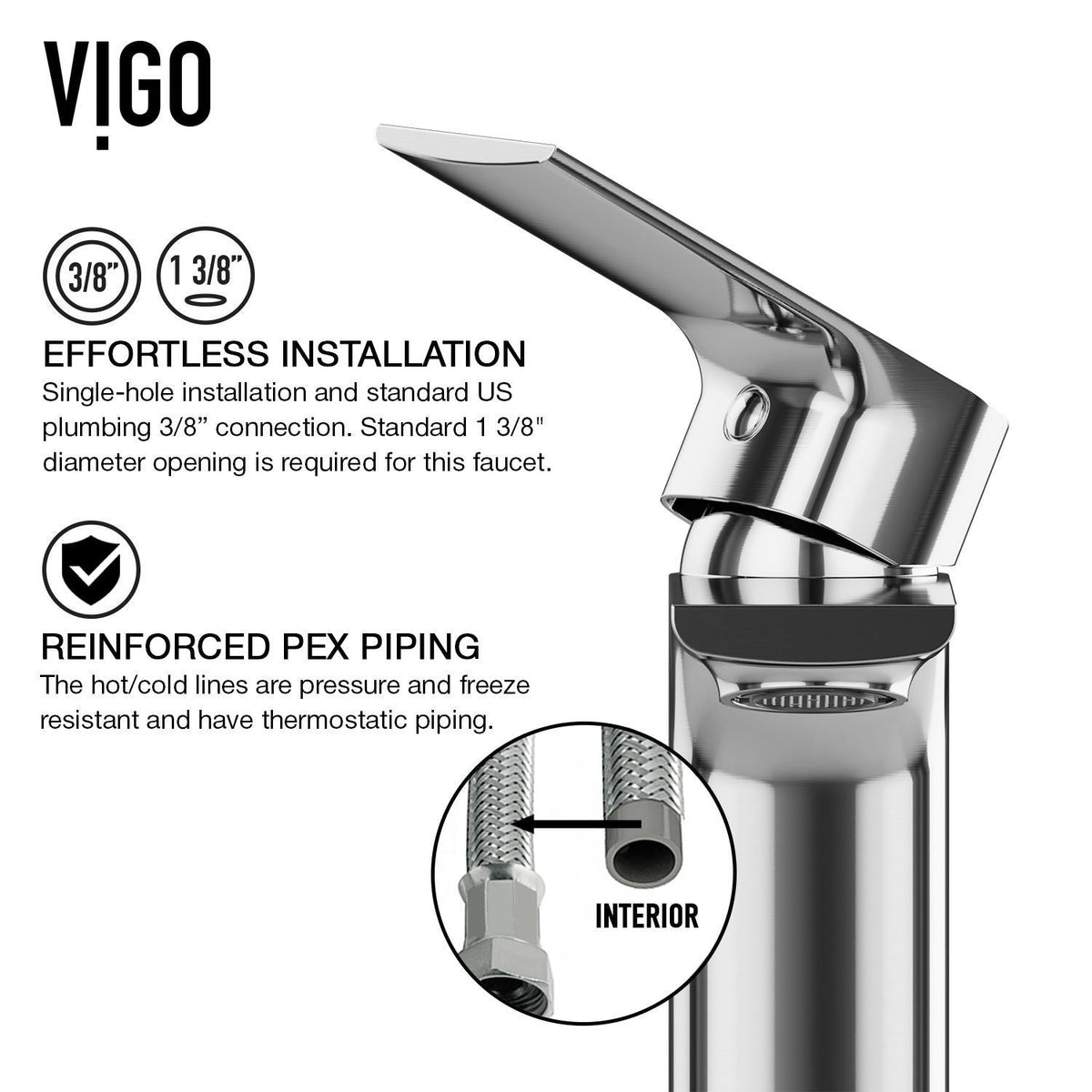 Norfolk Single Handle Vessel Single Hole Bathroom Sink Faucet, WaterSense Certified, Chrome I7J2 - product image 4