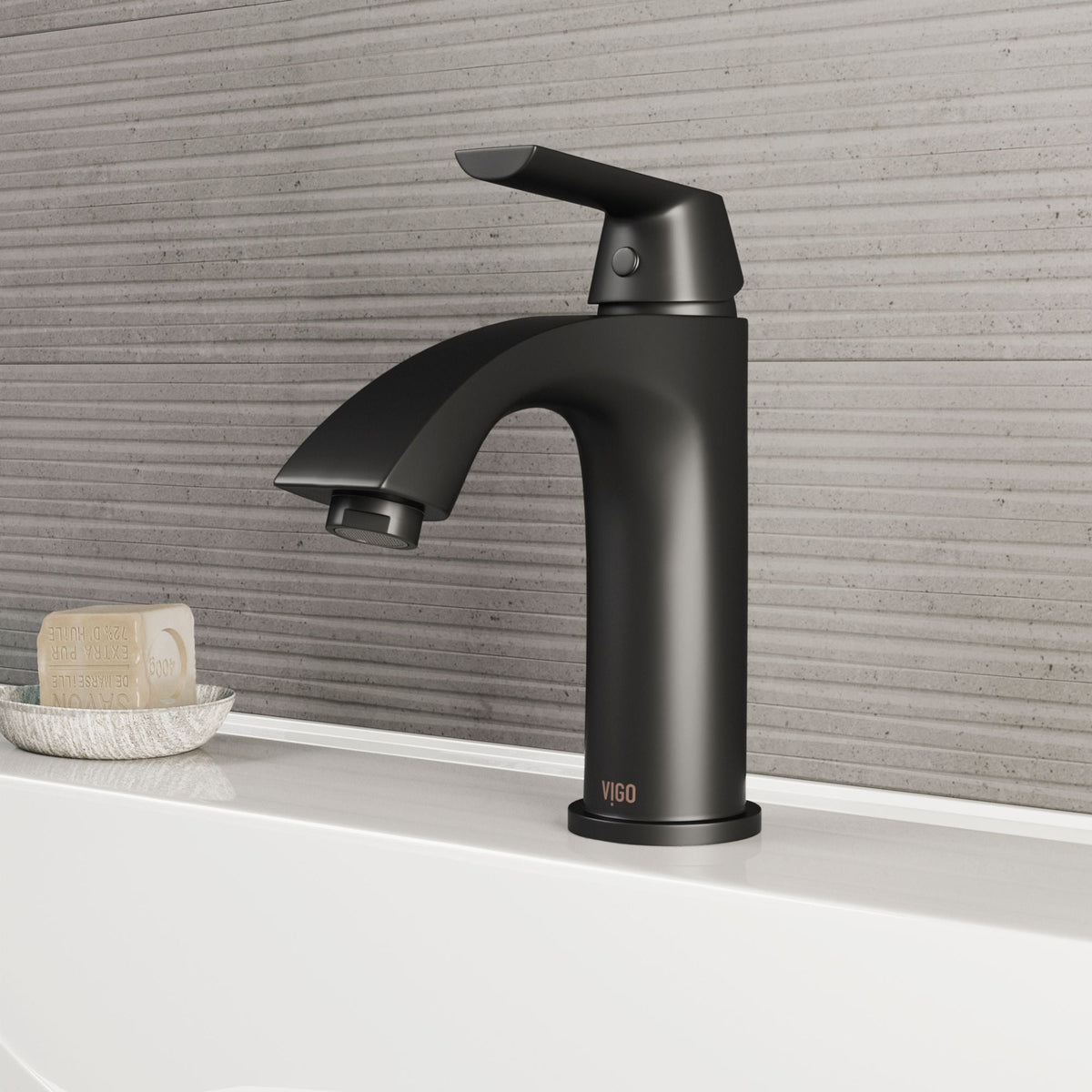 Penela Single Handle Single Hole Bathroom Sink Faucet, Matte Black F5K4 - product image 7