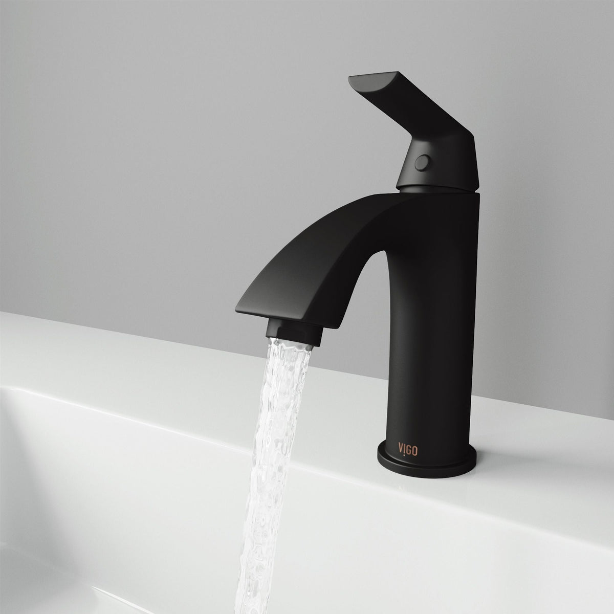 Penela Single Handle Single Hole Bathroom Sink Faucet, Matte Black F5K4 - product image 8