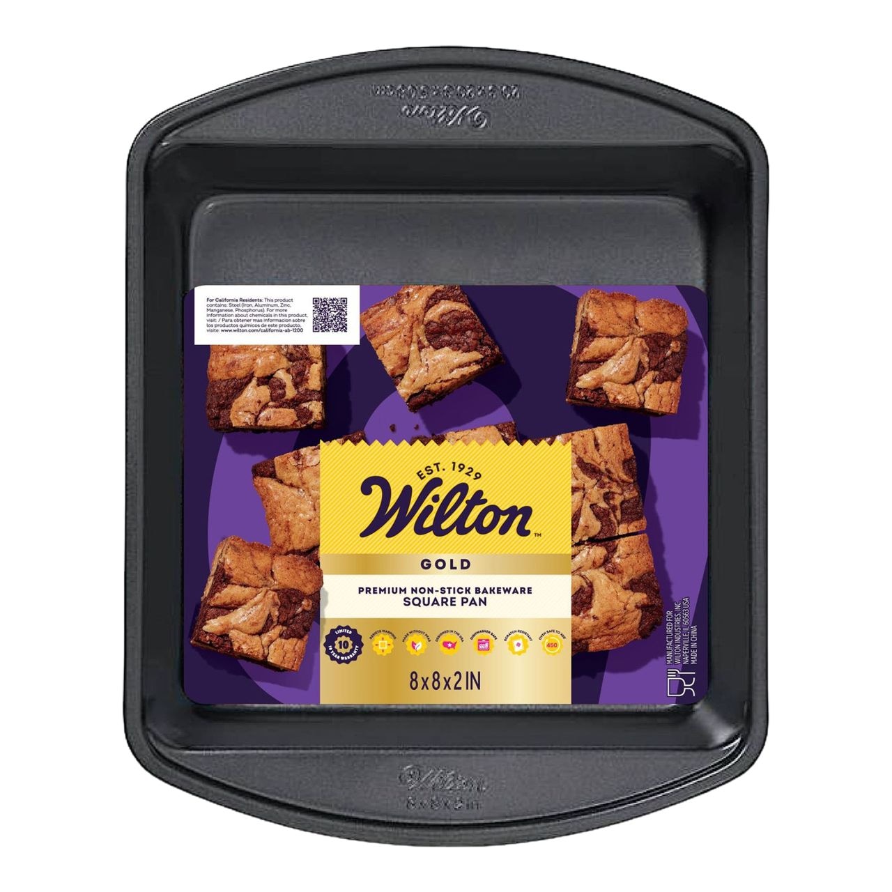 Gold Premium Non-Stick Bakeware Square Cake Pan, 8x8x2-in M0K2 - product image 1