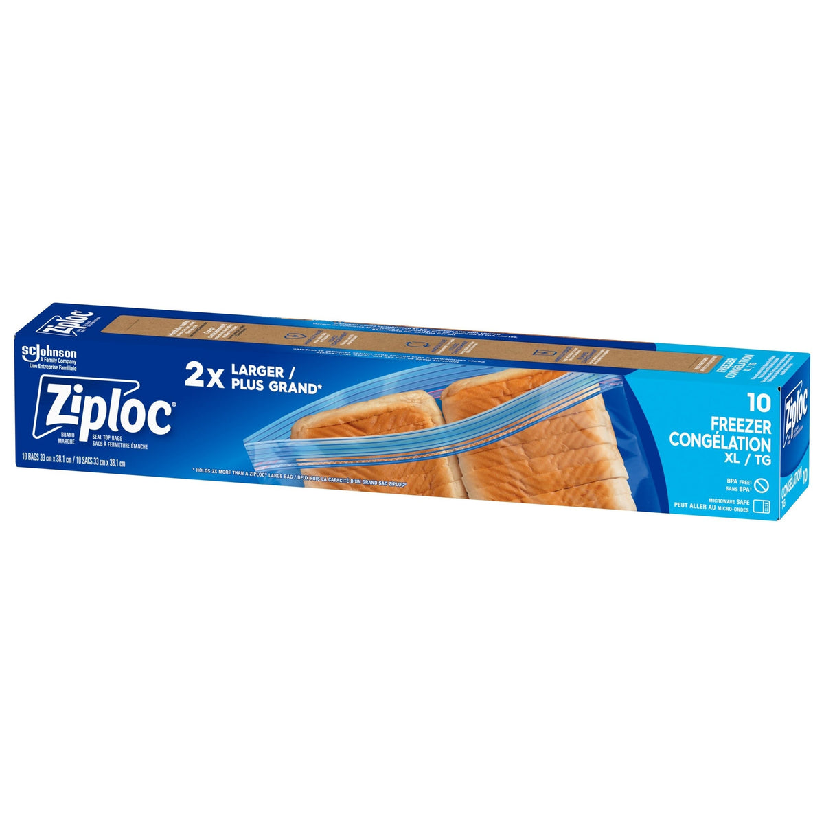 Extra Large Freezer Plastic Bags, 5.5-L, 10-pk C9Y8 - product image 2