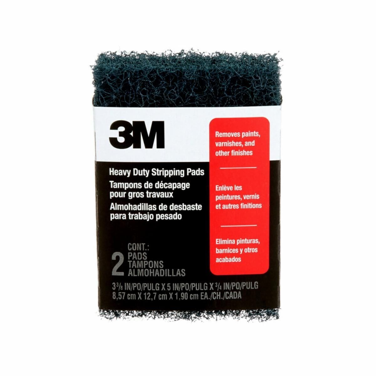 3M Heavy Duty Stripping Pad for Flat Surfaces, 2-pk S7N7 - product image 1