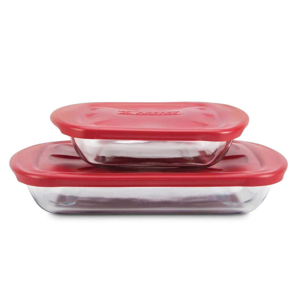 Glass Bake 'n' Keep Set with Plastic Lids, 4-pc E7P8 - product image 1