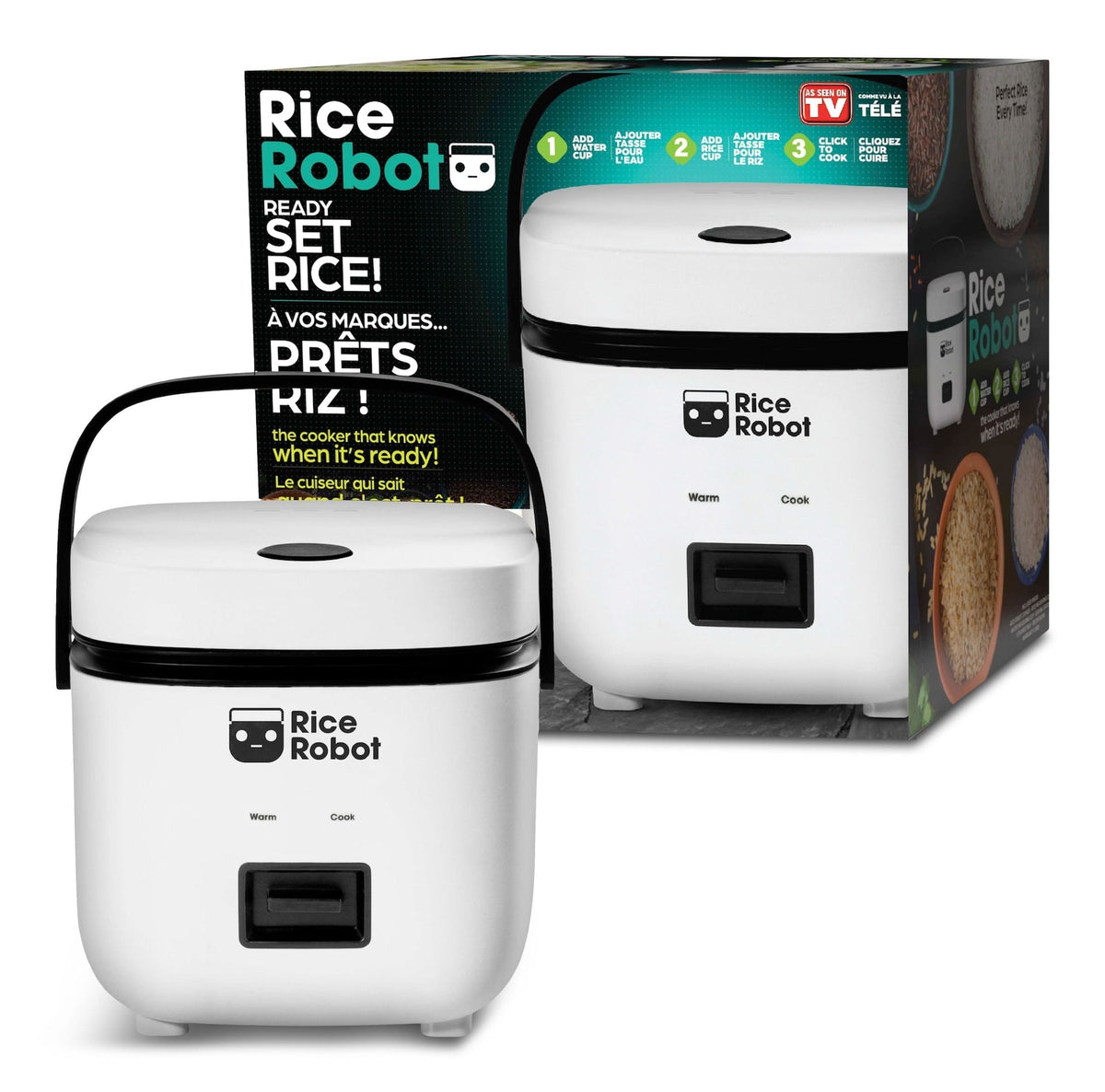 Ceramic Nonstick Rice Cooker, White, 1-qt V9Q6 - product image 1