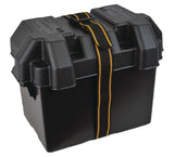 Polypropylene Vented Marine Battery Box with Strap & Mounting Hardware, Black, Assorted Sizes B9F4 - product image 1