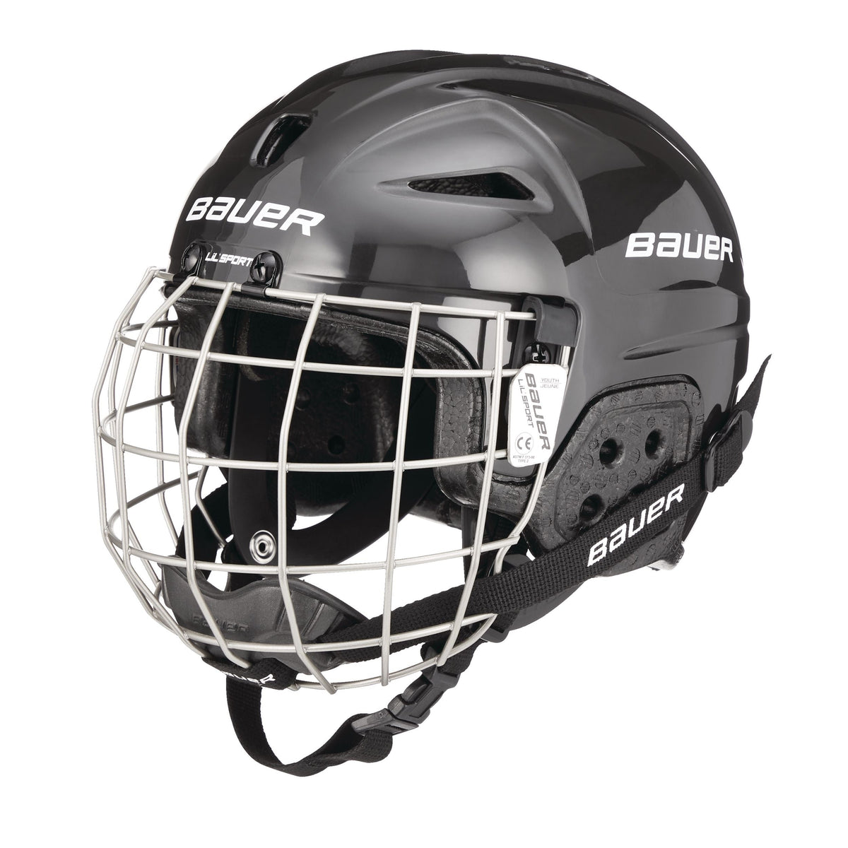 Lil' Sport Child Hockey Helmet & Cage Combo, Youth, Black A4H0 - product image 1