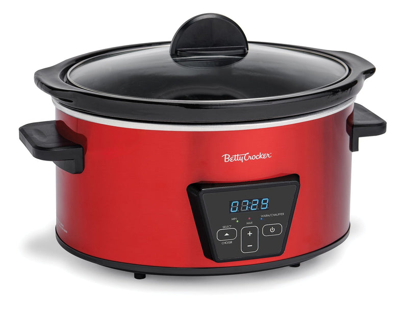 Crocker Digital Programmable Slow Cooker with Tempered Glass Lid, 5-qt I5Q6