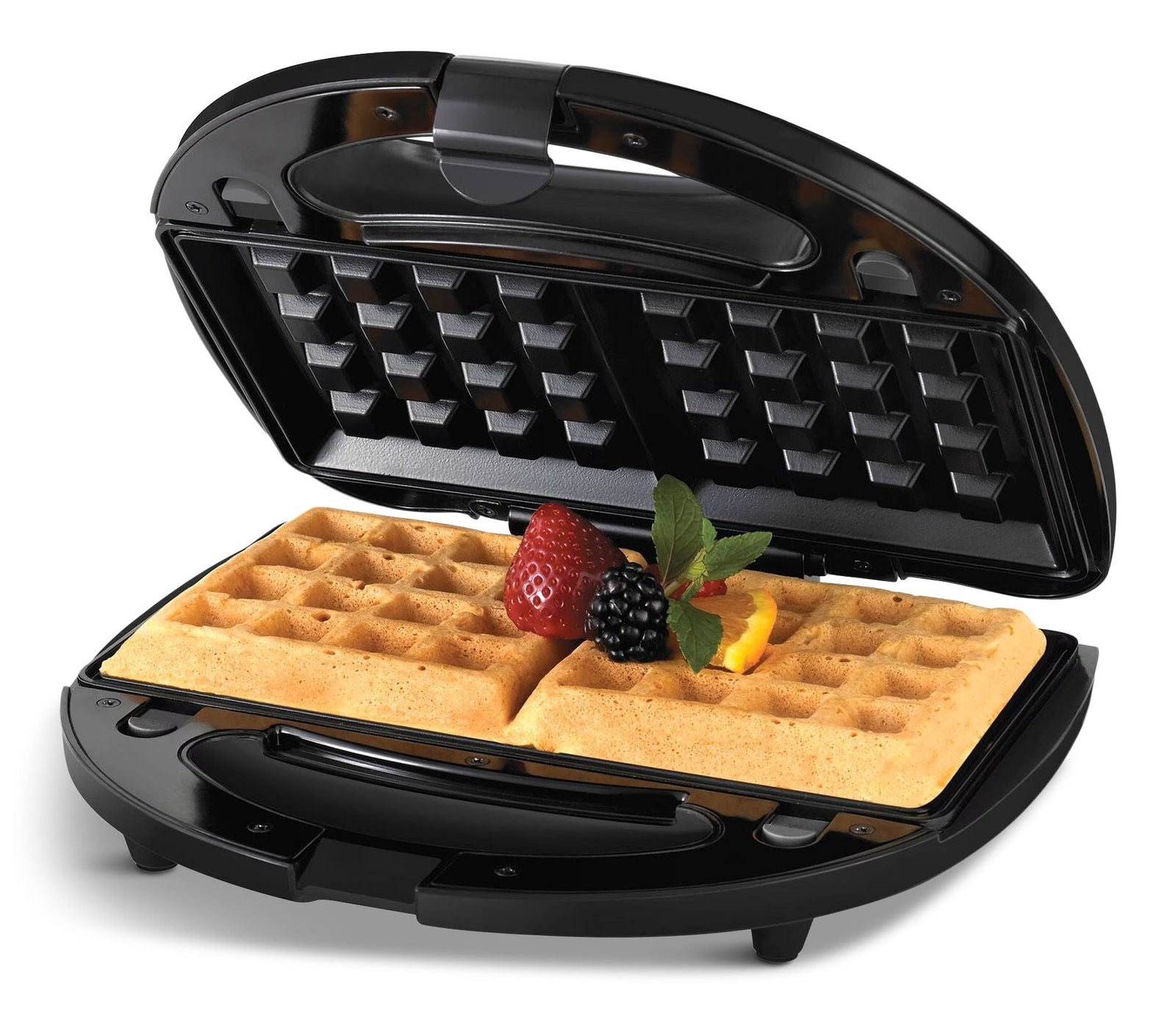 4-in-1 Round Compact Waffle Maker with Interchangeable Plates & Indicator Lights F9E2 - product image 2